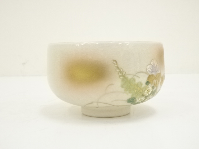 道具 ] - 道具 九谷焼 芦湖造 色絵秋草茶碗（共箱） | ネットショップ